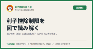 利子控除制限ラボ【基礎編】｜先生と一緒に図で学ぶ過少資本税制・過大支払利子税制
