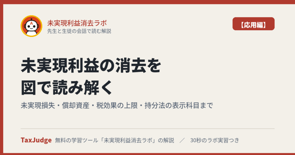 未実現利益消去ラボ【応用編】｜先生と生徒の会話で読む解説