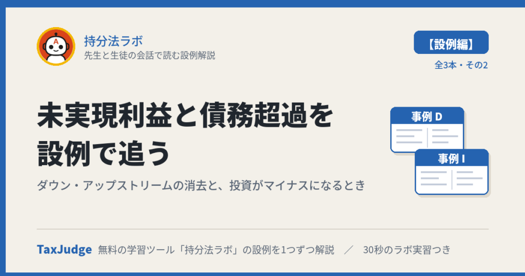 持分法ラボ【設例・未実現利益・債務超過編】｜先生と生徒の会話で読む解説