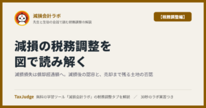 減損会計ラボ【税務調整編】｜先生と一緒に図で学ぶ償却超過額・土地の否認・別表十六と別表五(一)