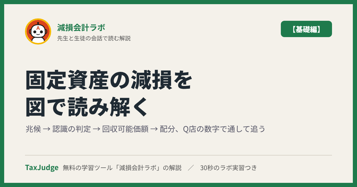 減損会計ラボ【基礎編】｜先生と一緒に図で学ぶ兆候・認識の判定・回収可能価額・配分