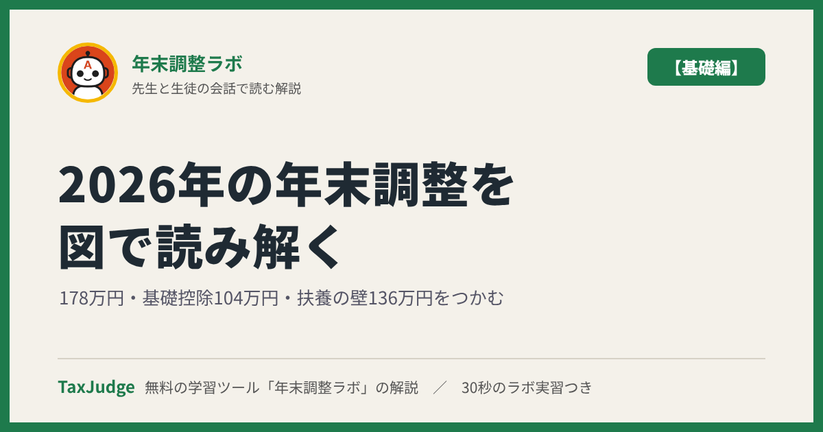 年末調整ラボ【基礎編】｜先生と一緒に図で学ぶ178万円・基礎控除・扶養の壁