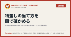 役員給与ラボ②【応用編】｜先生と一緒に図で学ぶ各人別の限度額・使用人分・分掌変更の落とし穴・隠蔽仮装